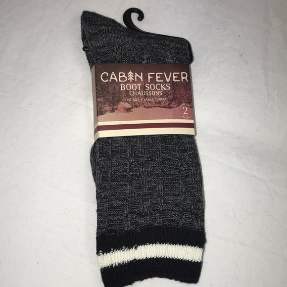 CABIN FEVER LADIES BOOT SOCKS CHAUSSONS ONE SIZE TWO PACK FREE GIFTS W ANY ORDER - Picture 1 of 5